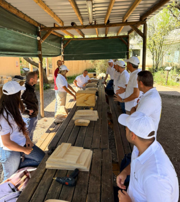 Colaboración consistente en la construcción de cajas nido de rapaces para el Proyecto de Control Biológico del Topillo Campesino.