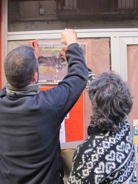 Colocando carteles 