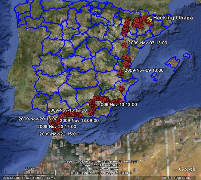 El viaje de Obaga desde Lleida a Cadiz