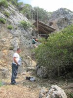 Construcción del hacking para águila perdicera en Mallorca