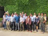 Foto de equipo depúes de la presentación del programa de recuperación del águila perdicera en Mallorca
