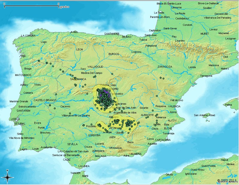 Mapa general con las localizaciones de Aljama