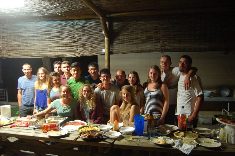 El grupo al completo en la cena de despedida