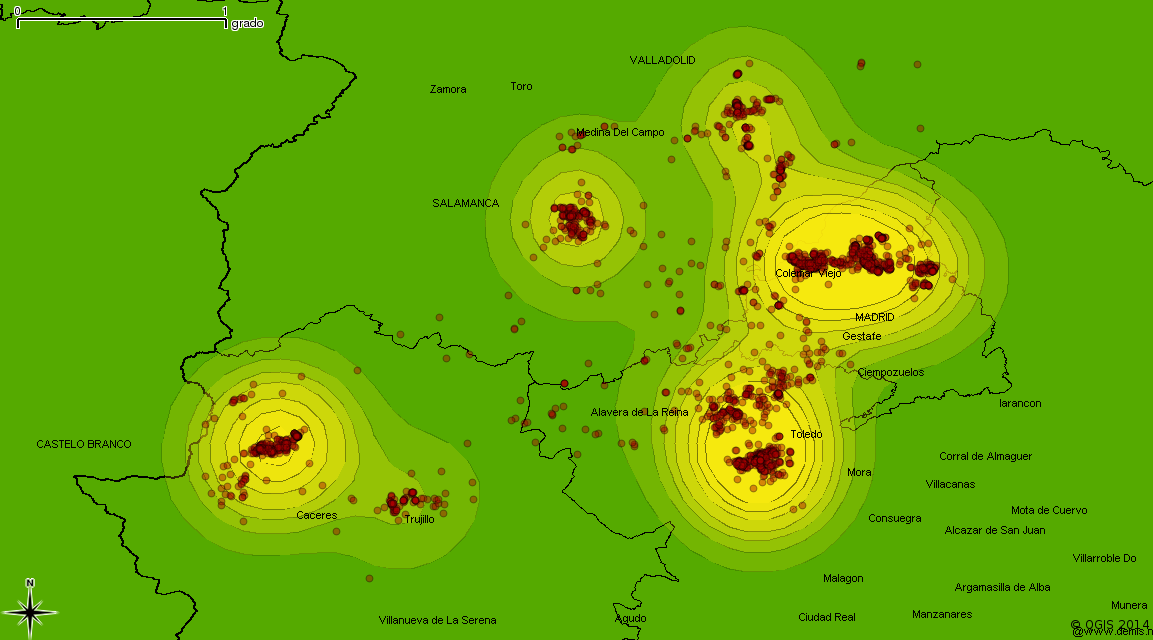 Esquema con todas las localizaciones GPS de Collado desde su marcaje. Milano real