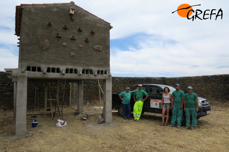 Aspecto casi definitivo del primillar construido en Martiago (Salamanca).