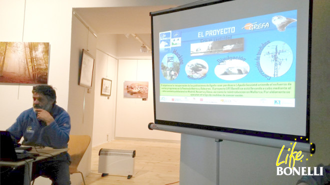 Ernesto Álvarez, presidente de GREFA, durante la presentación en las jornadas de Nuevo Baztán del proyecto LIFE Bonelli.