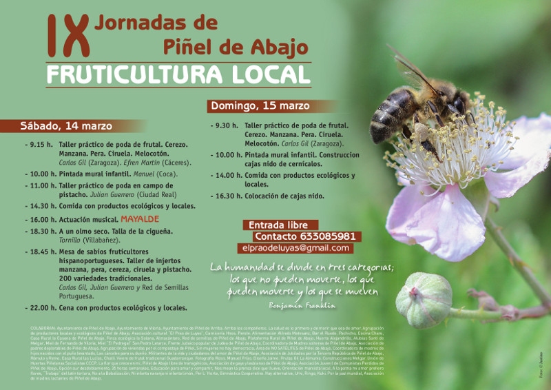 Cartel de las jornadas que se celebrarán en Piñel de Abajo (Valladolid).