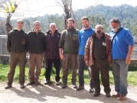 Foto de grupo del personal del centro "Guadalentín" y de miembros de GREFA (en representación del proyecto LIFE Bonelli).