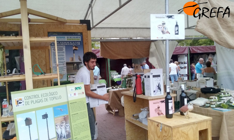 Stand de GREFA en la Feria de Productos Ecológicos de Medina del Campo