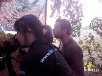 Dentro del Hide (escondite) para no molestar a las águilas.