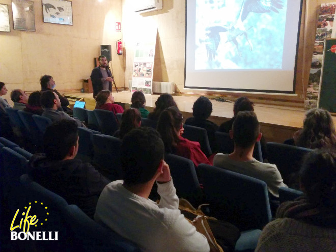 Juanjo Iglesias, de GREFA, interviene en el seminario sobre LIFE Bonelli.