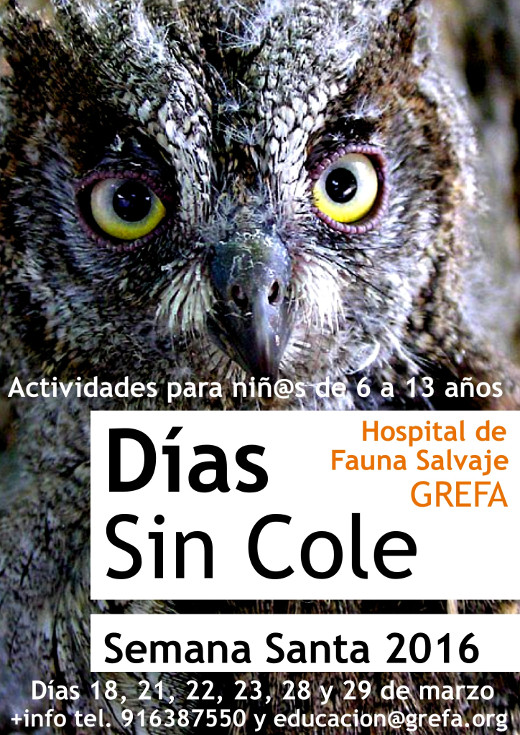 Días sin cole Semana Santa  GREFA 2016