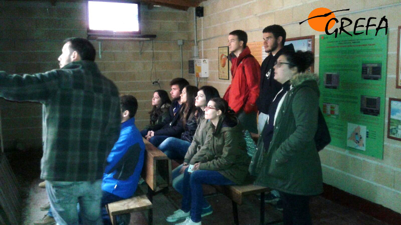 Alumnos de la Universidad de Castilla-La Mancha en la visita a GREFA.
