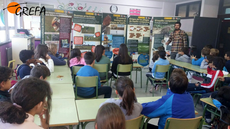 Exposición itinerante del proyecto de control biológico del topillo campesino.