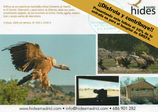 Hidesmadrid ofrece un 10% de sus beneficios a nuestro Hospital de Fauna