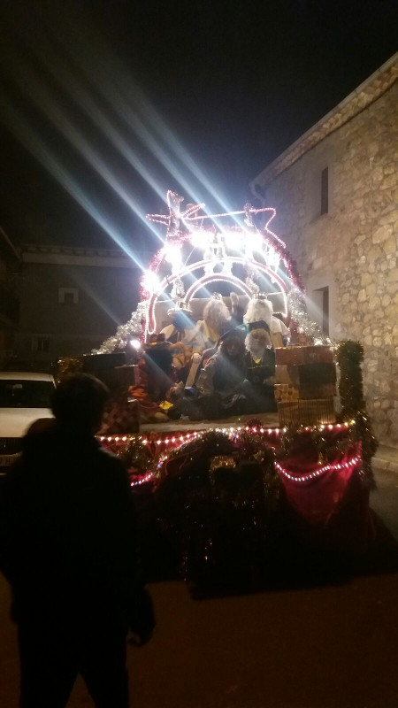 Carroza en la que los Reyes Magos bajaron a Huerta de Arriba.