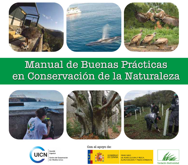 Portada del "Manual de buenas prácticas en conservación de la naturaleza".