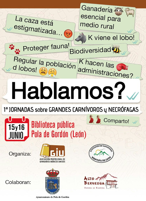 Jornadas de grandes carnívoros y necrófagas