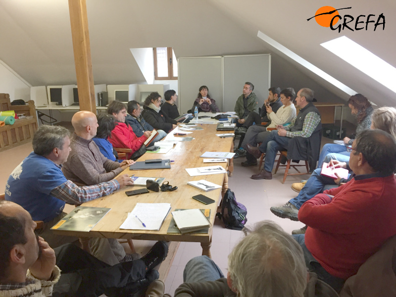 Un momento de la reunión de ONG ecologistas, el pasado 25 de noviembre en Villalar de los Comuneros (Valladolid).