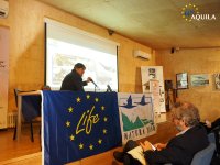 Ernesto Álvarez, presidente de GREFA, da la bienvenida a los asistentes a la presentación del proyecto AQUILA a-LIFE el pasado 13 de marzo en la sede de esta ONG en Majadahonda (Madrid). Foto: Jorge Murillo.