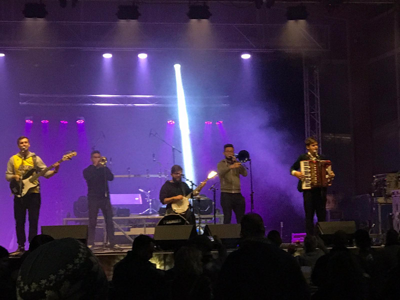 Un momento del concierto de música folk organizado por el Ayuntamiento de Cazorla.