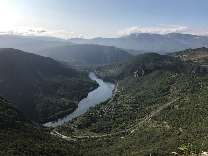 Panorámica del río Sil en la zona del noreste de Ourense donde se ubica el territorio natal de "Rubiá".