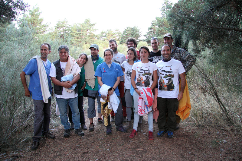 Foto de grupo de algunos de los trabajadores y colaboradores de GREFA.