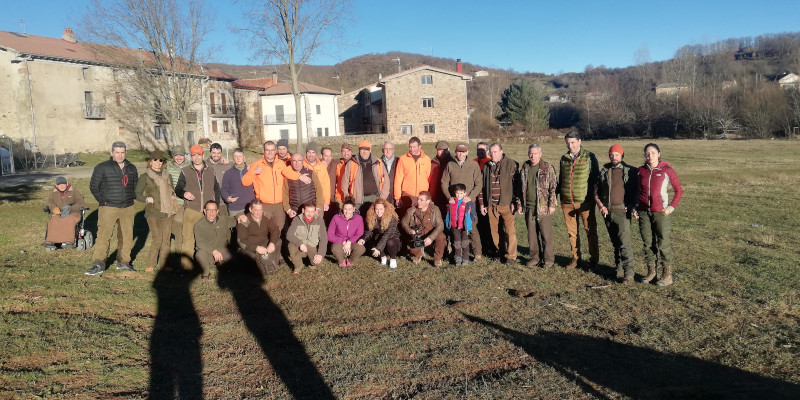 Participantes en la prueba con munición sin plomo del cuartel de caza de Barbadillo de Herreros (Burgos).