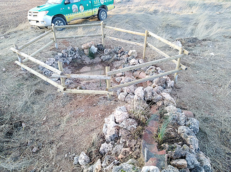 Panorámica de la charca construida en Valdervarnés (Segovia) a iniciativa de GREFA y con el apoyo de WWF España.