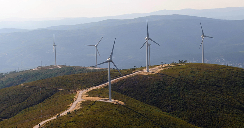 Panorámica de un parque eólico de EDP Renovables.