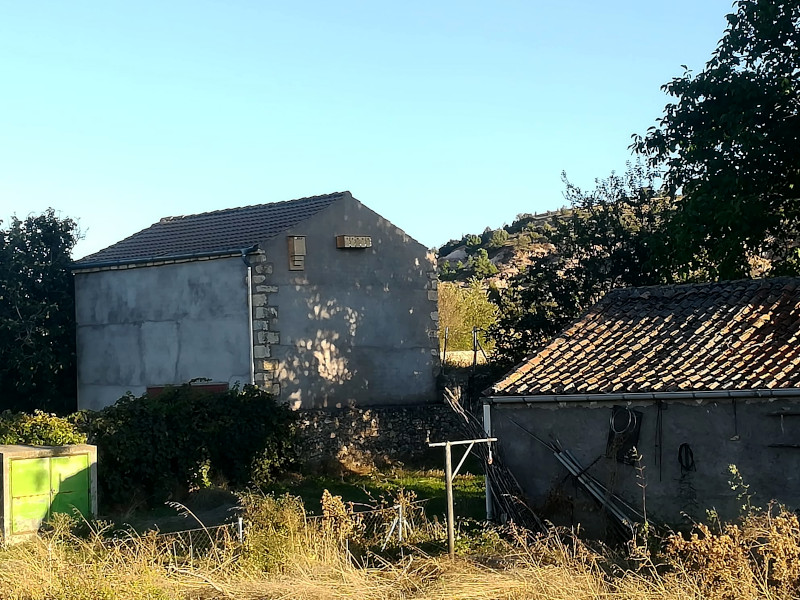 Vista de una antigua casa de labranza de Valleruela de Pedraza donde hemos instalado un nido para murciélagos y una gorrionera.