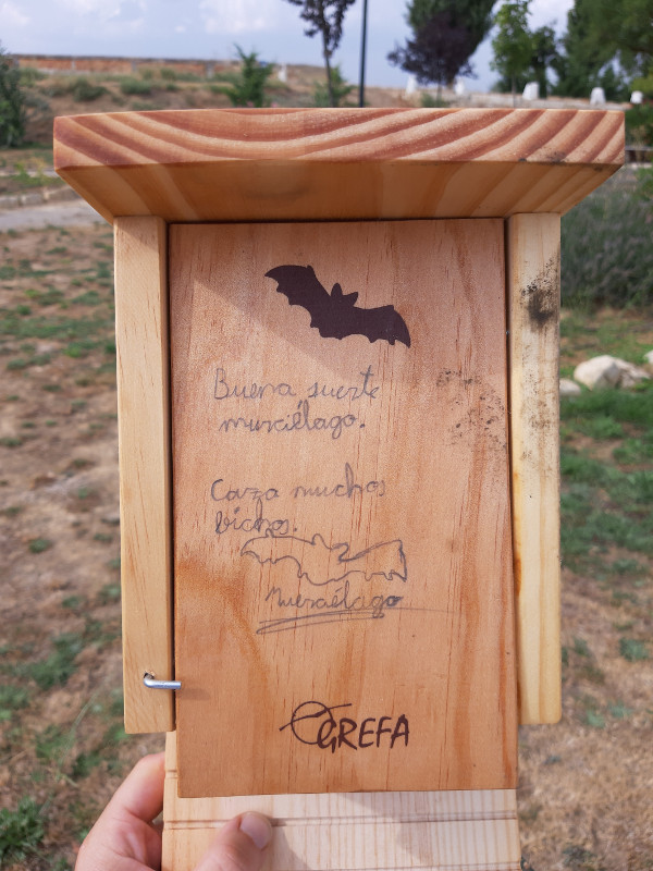 Los niños de Autillo de Campos desean buena suerte a nuestros aliados los murciélagos.