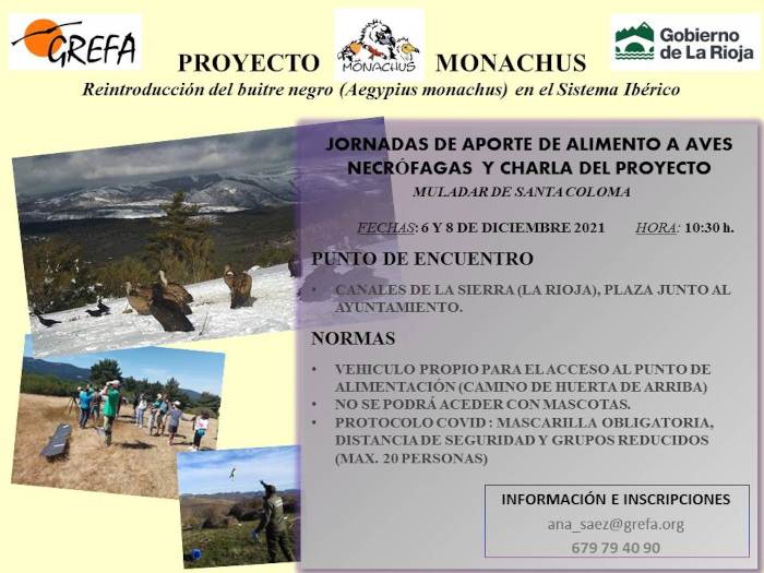 6 y 8 de diciembre: jornadas sobre el Proyecto Monachus en Canales de la Sierra