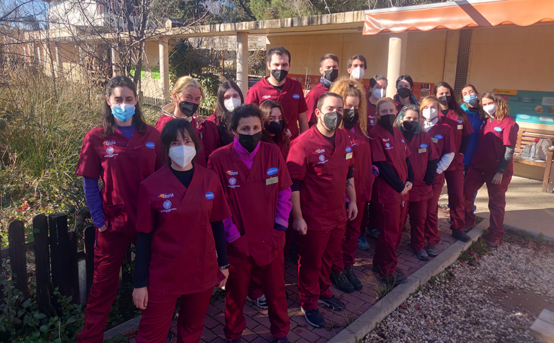 Alumnos y profesores del curso de técnicos de centros de recuperación de fauna que acaba de finalizar.