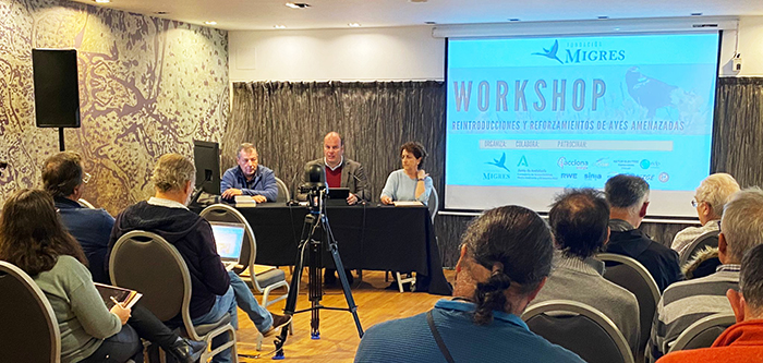 Inauguración del workshop "Reintroducciones y reforzamiento de aves amenazadas".