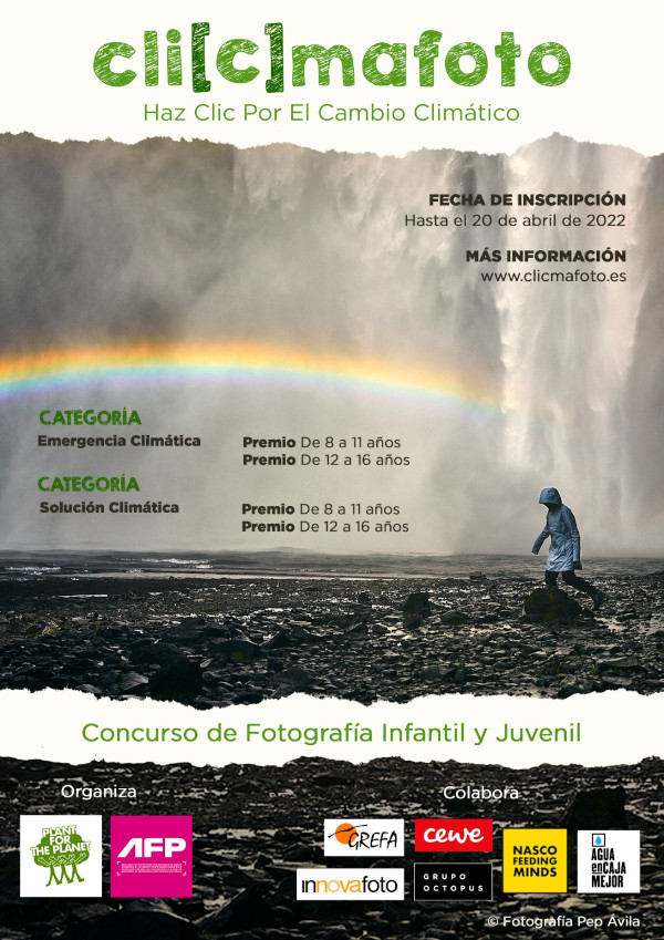 Cartel promocional del concurso de fotografía Cli[c]mafoto.