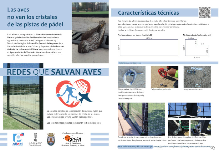 Vista previa del archivo PDF, descárgalo e instala las redes para salvar aves