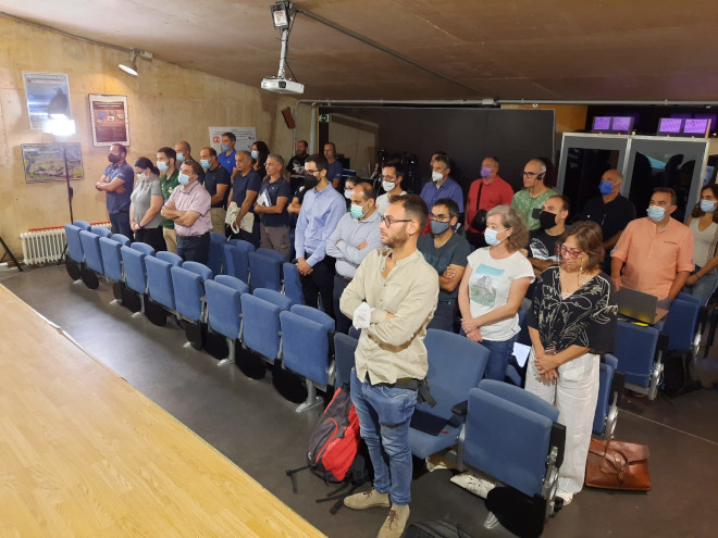 Los asistentes al congreso final de AQUILA a-LIFE dedican un minuto de silencio en memoria del naturalista Fidel José Fernández.