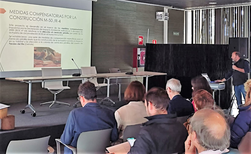 Fernando Garcés, secretario general de GREFA, presentó en la jornada de Valladolid nuestra experiencia en la aplicación de medidas compensatorias.