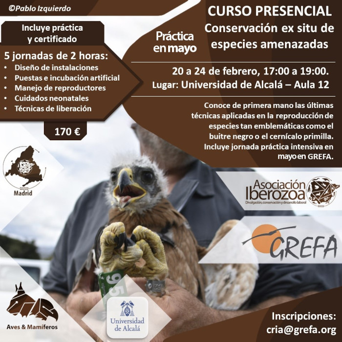 Si quieres saber más de conservación 'ex situ' de especies amenazadas, este curso te interesa