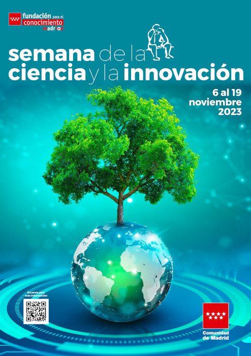 Cartel anunciador de la Semana de la Ciencia y la Innovación de la Comunidad de Madrid.