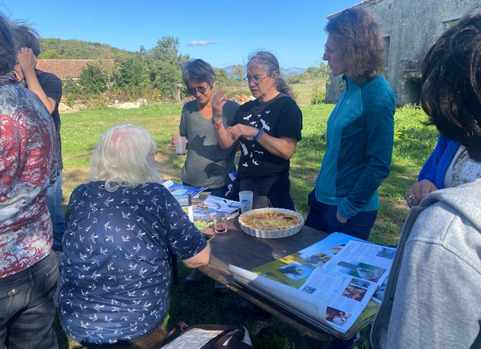 Muestra de los pósters del proyecto “Docendo Discimus” y material divulgativo de GREFA destinado a los miembros y voluntarios de Goupil Connexion.