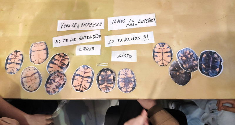 Panel de la actividad sobre el galápago europeo celebrada en GREFA.
