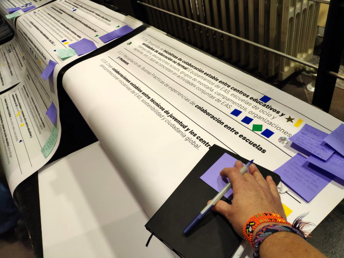 Momento de la participación de GREFA en el diálogo sobre el Plan de Acción de Educación Ambiental para la Sostenibilidad.