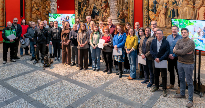 Representantes de las iniciativas beneficiarias de las ayudas de la Convocatoria 2025 Sostenibilidad y Protección del Medioambiente de la Fundación Ibercaja.