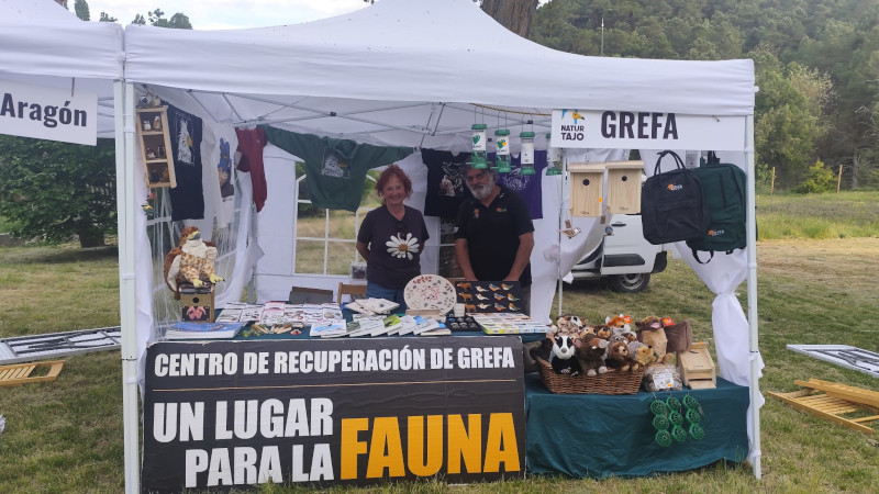 Así de bien lucía el stand de GREFA en Naturtajo 2026.