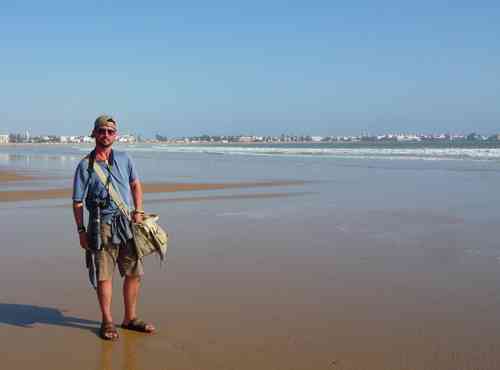 El autor en la playa de Essaouira